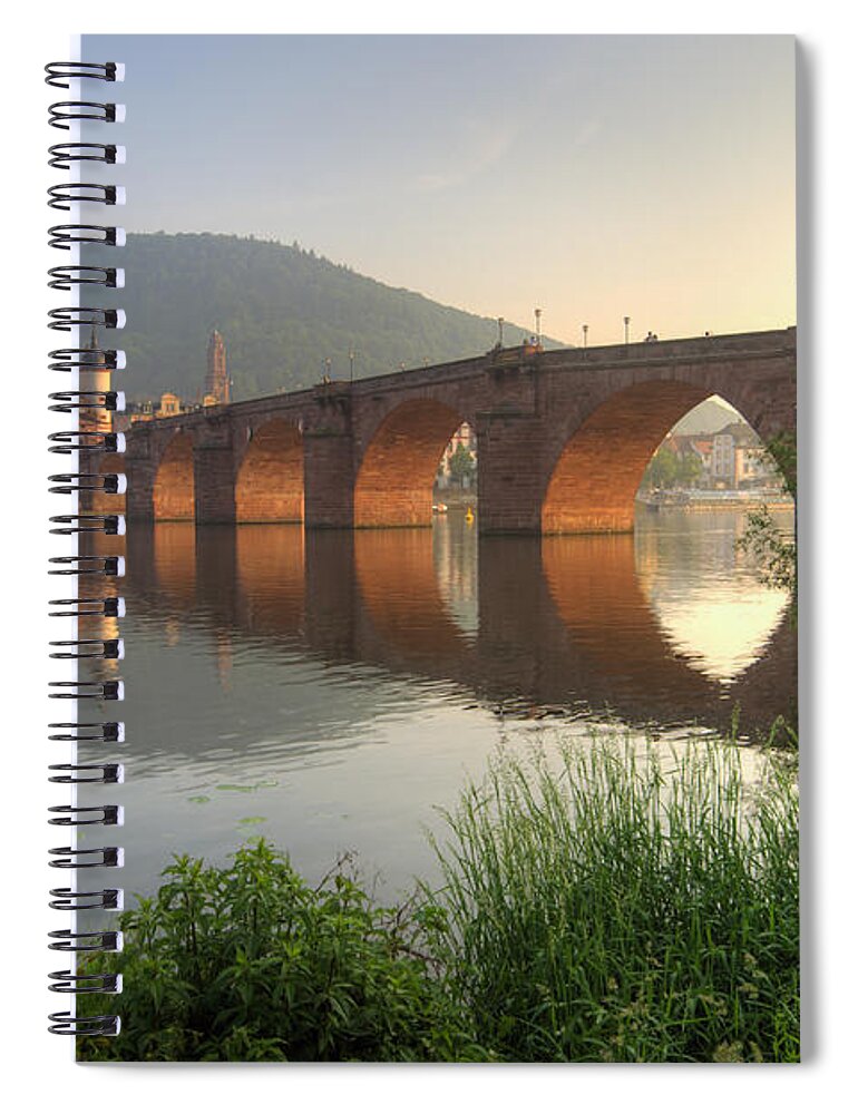 Neckar River Spiral Notebook featuring the photograph Old Town Reflection by Richard Fairless