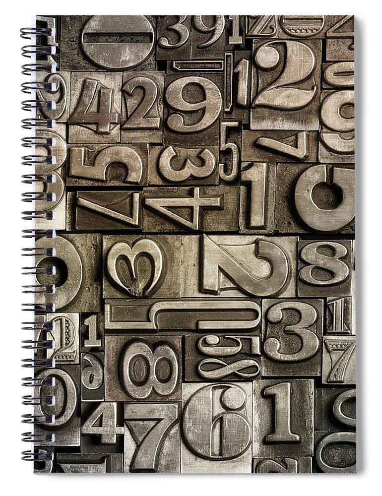 Printmaking Technique Spiral Notebook featuring the photograph Old Typeset by Cosmin4000