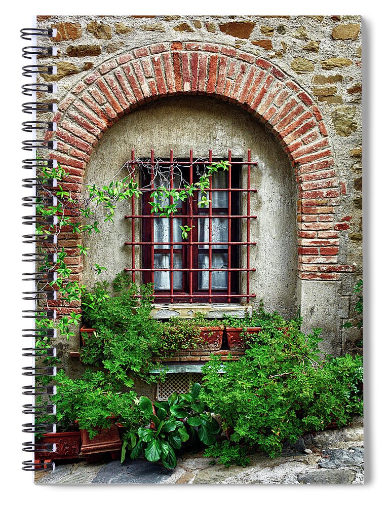 Arch Spiral Notebook featuring the photograph Old Windows. Color Image by Claudio.arnese