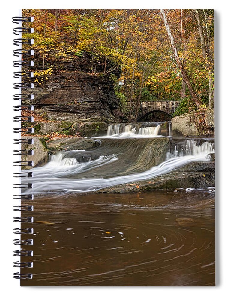 Waterfalls Spiral Notebook featuring the photograph Olmstead Falls by Dale Kincaid