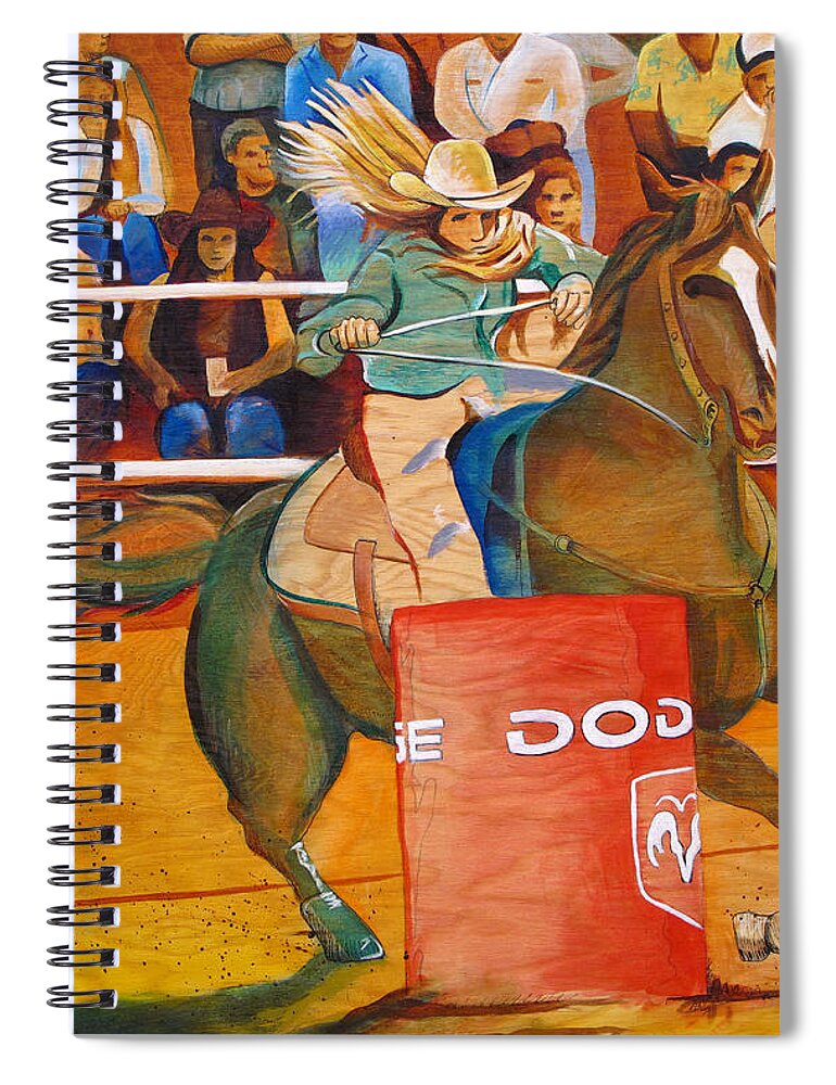 Horse Spiral Notebook featuring the painting On a dime by Joshua Morton