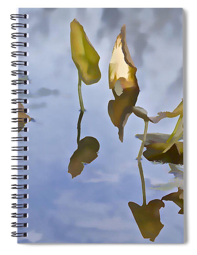 Abstract Spiral Notebook featuring the photograph On the Canal by David Letts
