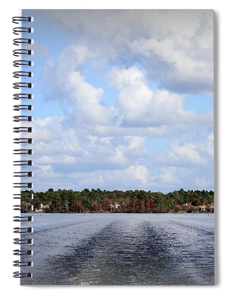 Lake Spiral Notebook featuring the photograph On The Lake by Debra Forand