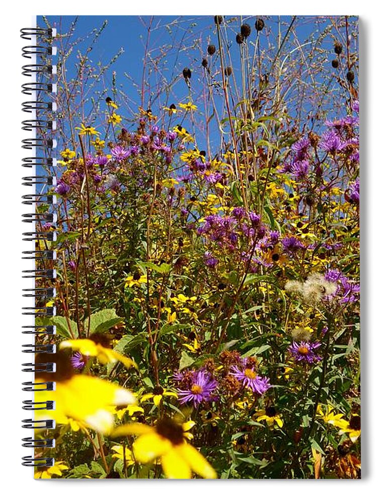 Flowing Spiral Notebook featuring the photograph On The Prairie #6 by Jacqueline Athmann