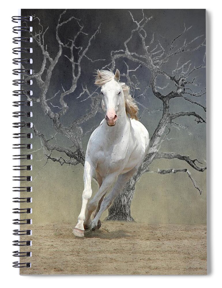 Animal Spiral Notebook featuring the photograph On The Run by Davandra Cribbie
