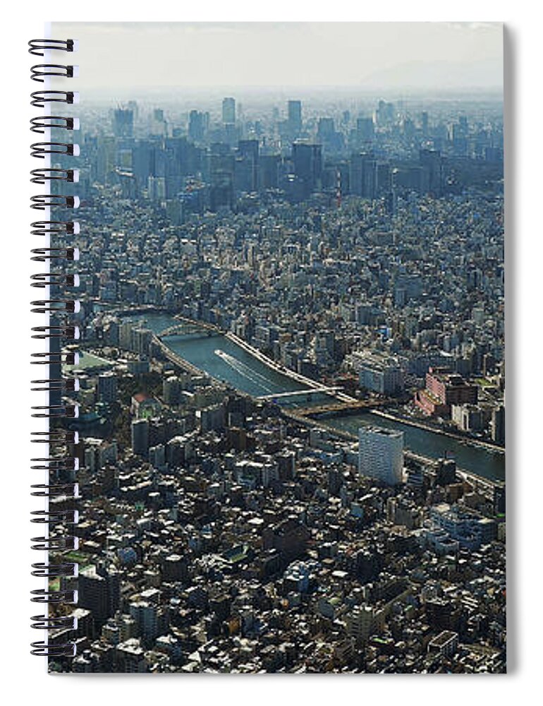 Tokyo Tower Spiral Notebook featuring the photograph On Top Of Tokyo City by Mhbs