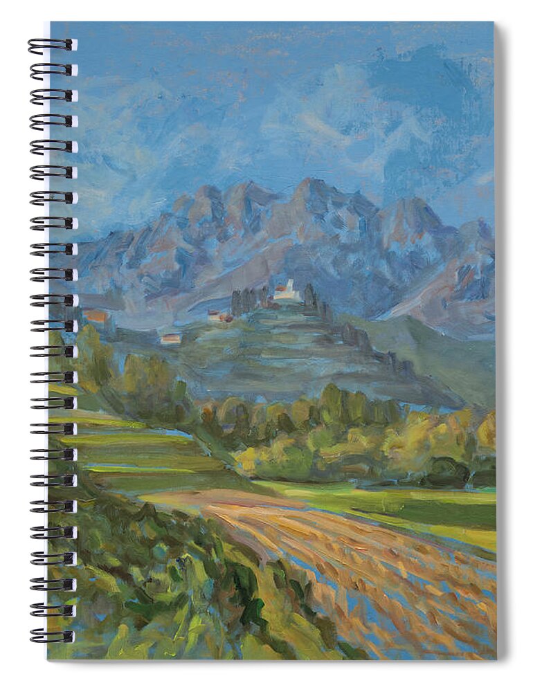 Landscape Spiral Notebook featuring the painting Once upon a time in Brianza by Marco Busoni