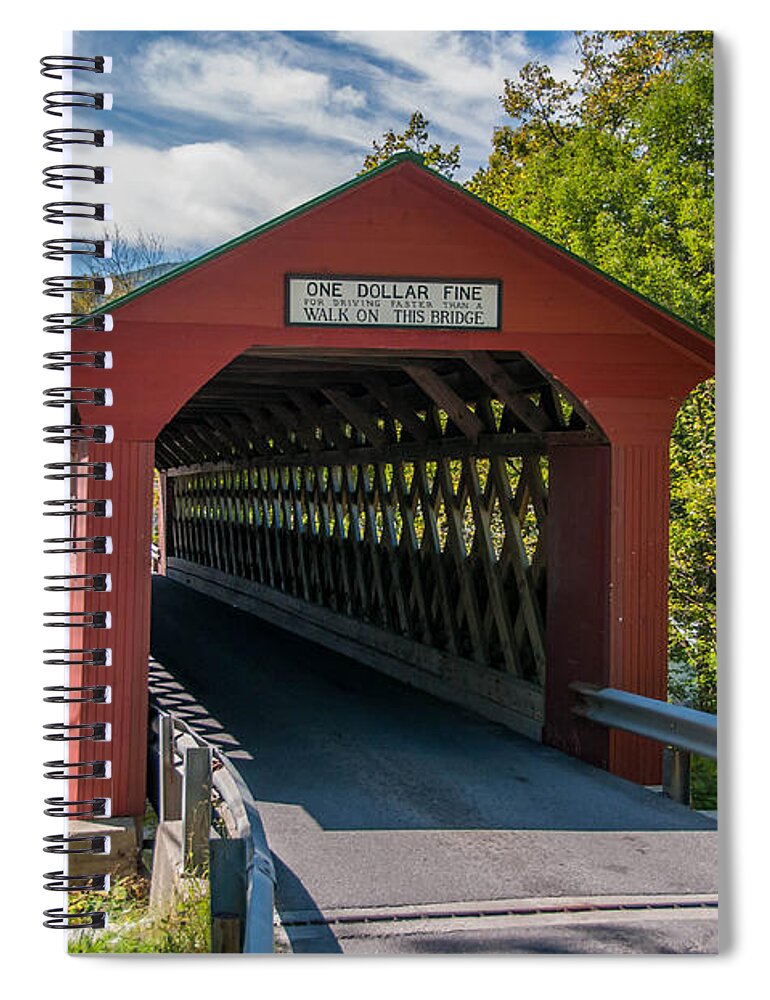 Arlington Vt Spiral Notebook featuring the photograph One Dollar Fine by Guy Whiteley