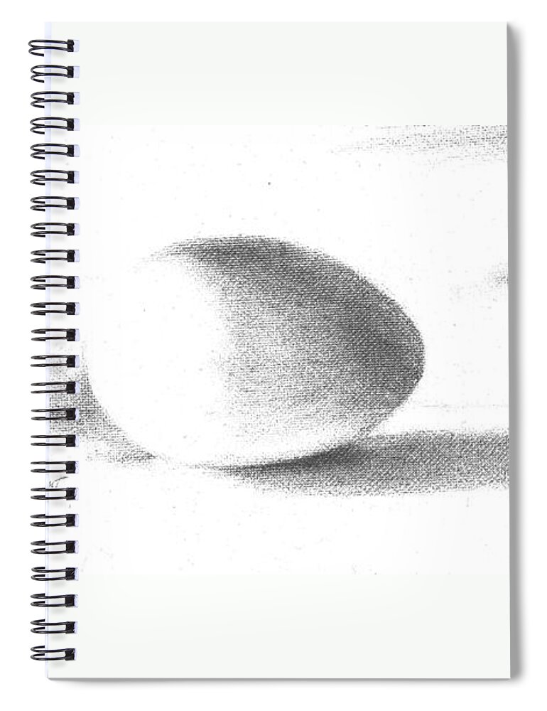 Still Life Spiral Notebook featuring the drawing One Egg Only by Maria Hunt