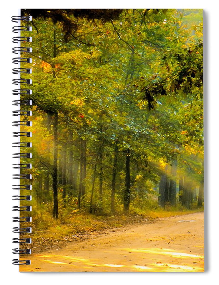 Mist Spiral Notebook featuring the photograph One Misty Morning by Sharon Woerner