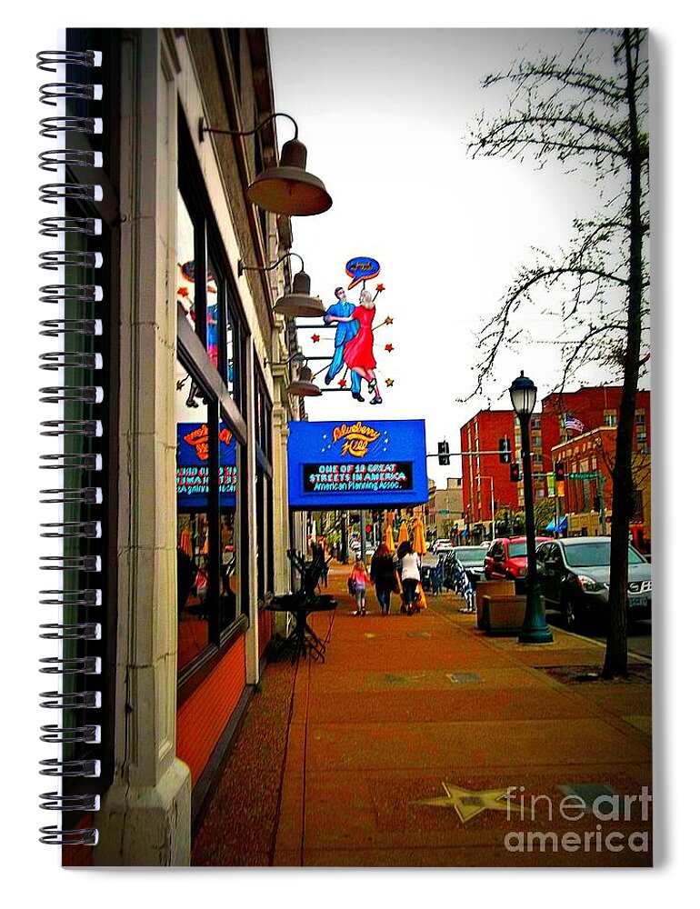 Blueberry Hill Spiral Notebook featuring the photograph One of Ten Great Streets by Kelly Awad
