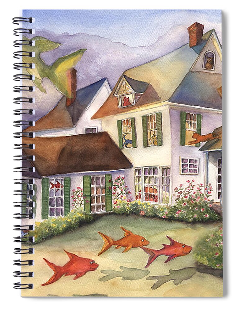 Exeter Spiral Notebook featuring the painting One Saturday Morning by Cori Caputo