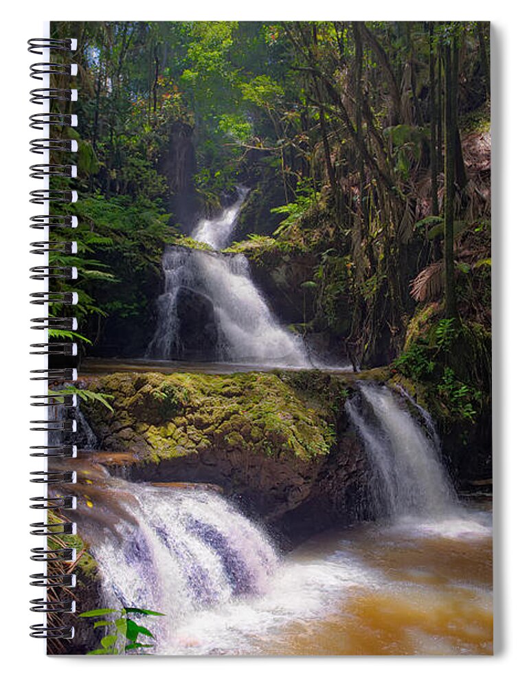 Waterfall Spiral Notebook featuring the photograph Onomea Falls #1 by Jim Thompson