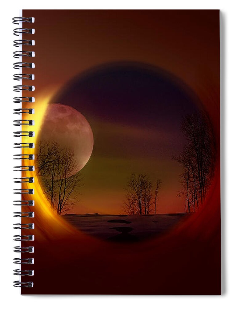 Moon Spiral Notebook featuring the photograph Open Eyed by Mim White