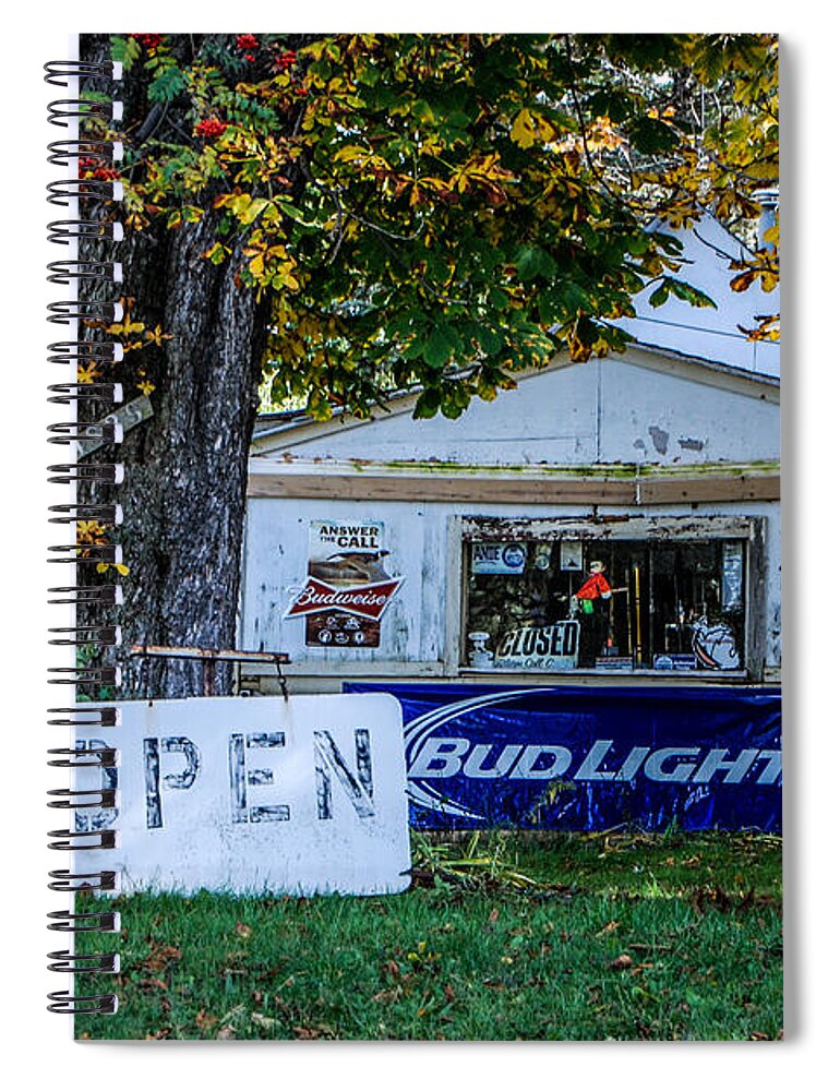 Open Spiral Notebook featuring the photograph Open or Closed by Grace Grogan