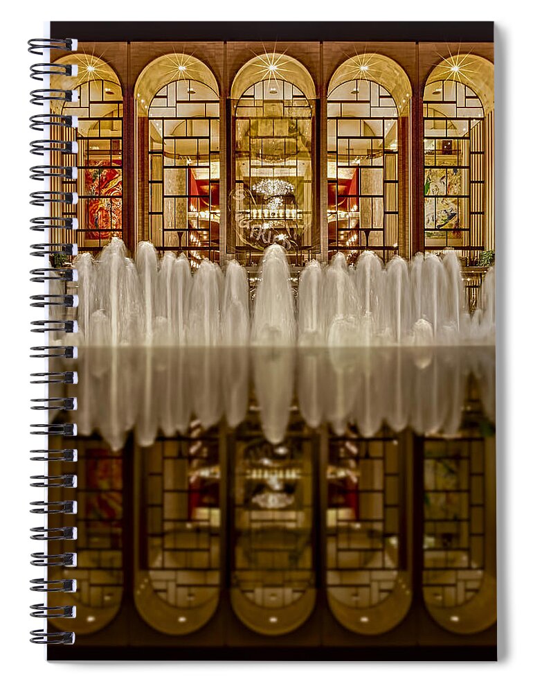 Metropolitan Opera House Spiral Notebook featuring the photograph Opera House Reflections by Susan Candelario