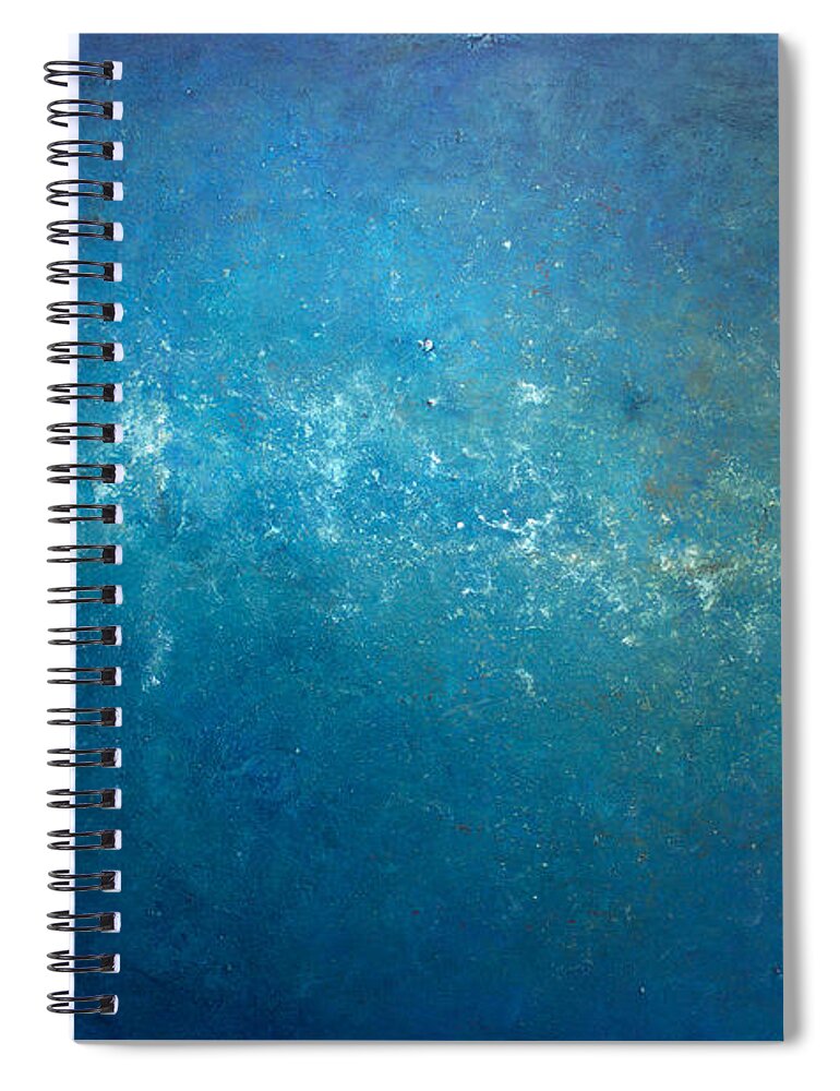 Derek Kaplan Art Spiral Notebook featuring the painting Opt.1.15 Mr Blue Sky by Derek Kaplan