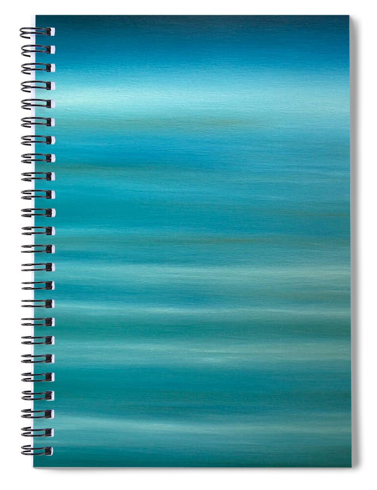 Derek Kaplan Art Spiral Notebook featuring the painting Opt.54.14 Ocean In The Sky by Derek Kaplan