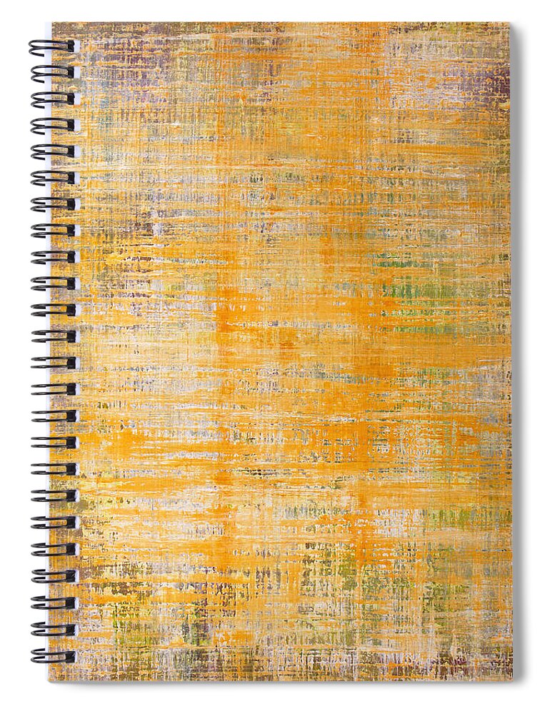 Derek Kaplan Art Spiral Notebook featuring the painting Opt.55.14 Coming Out Of The Dark by Derek Kaplan