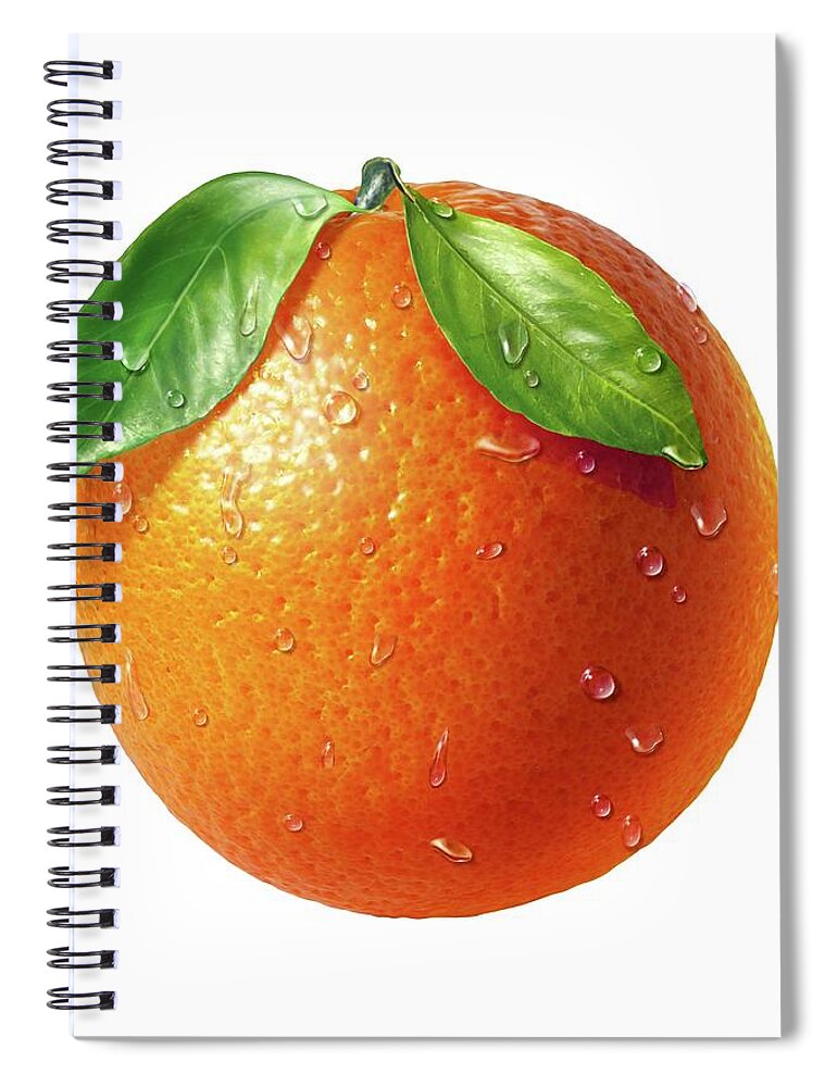 Concepts & Topics Spiral Notebook featuring the digital art Orange, Artwork by Leonello Calvetti