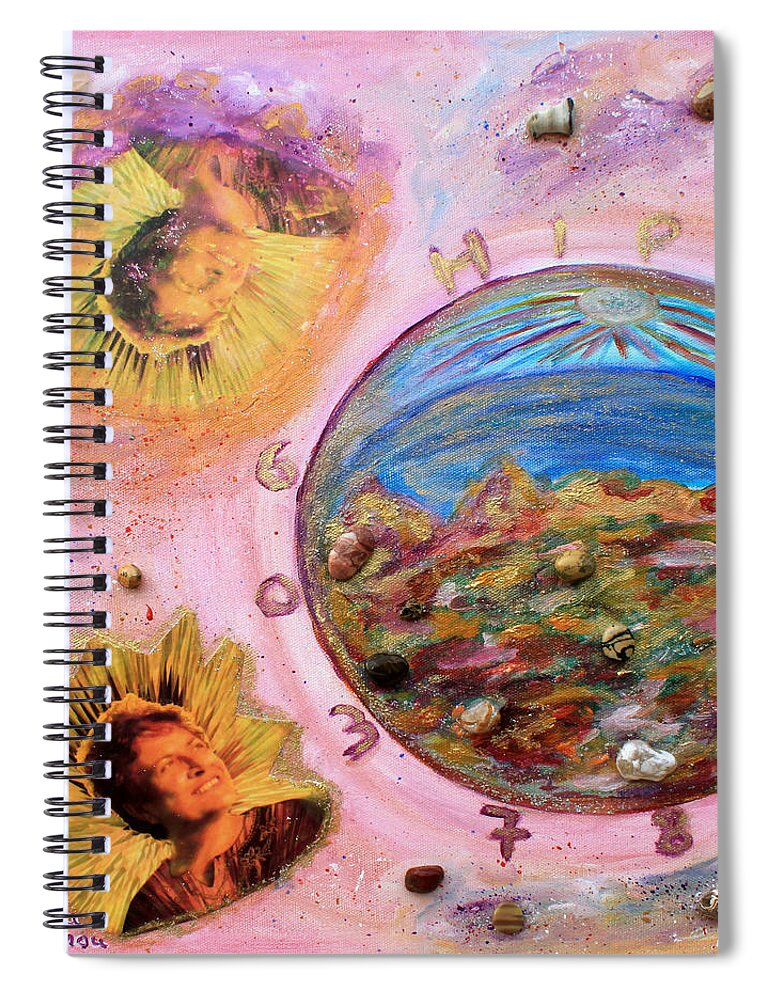 Augusta Stylianou Spiral Notebook featuring the painting Order Your Birth Star by Augusta Stylianou
