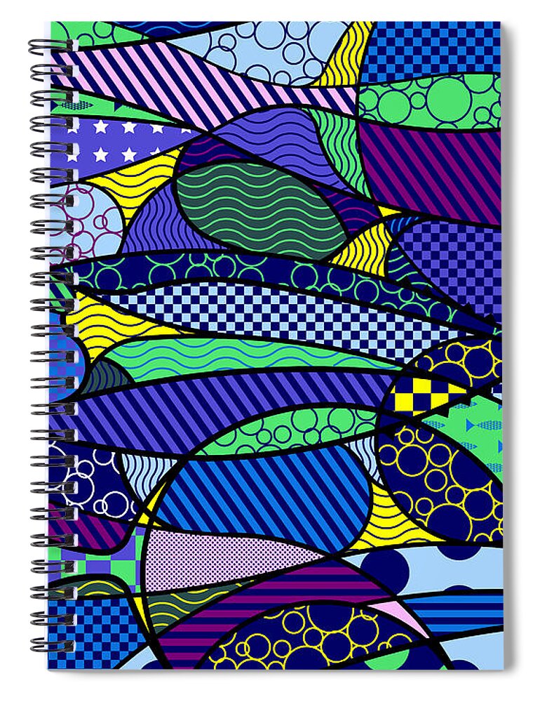 Colorful Spiral Notebook featuring the digital art Oregon Memories by Randall J Henrie