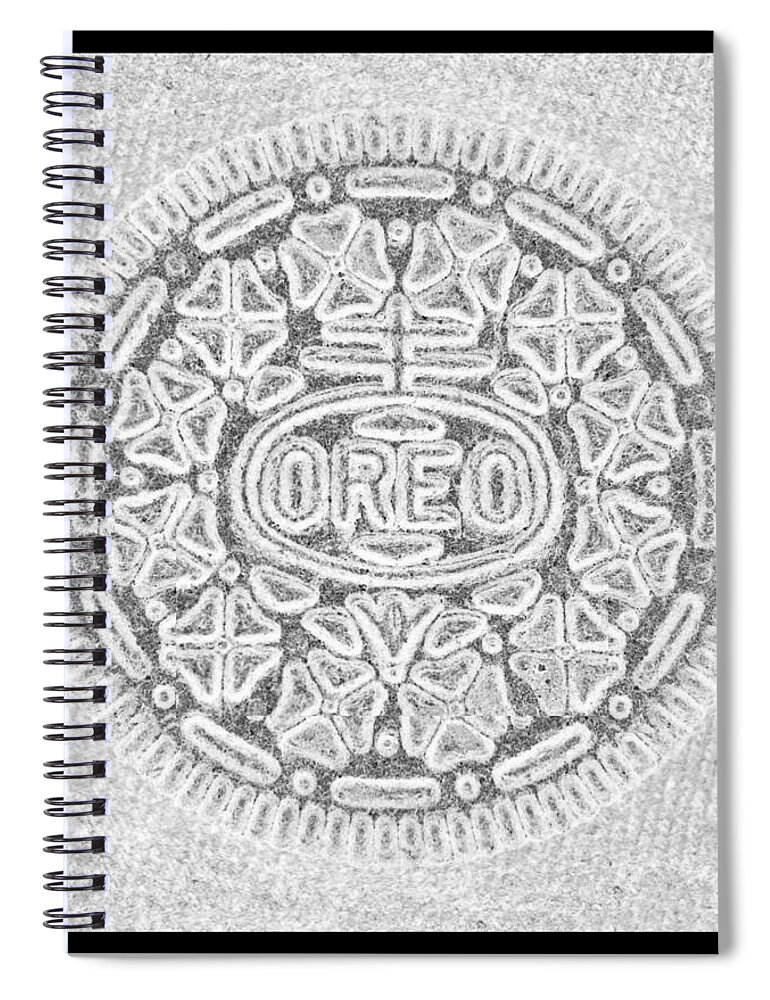 Oreo Spiral Notebook featuring the photograph OREO in GREY by Rob Hans