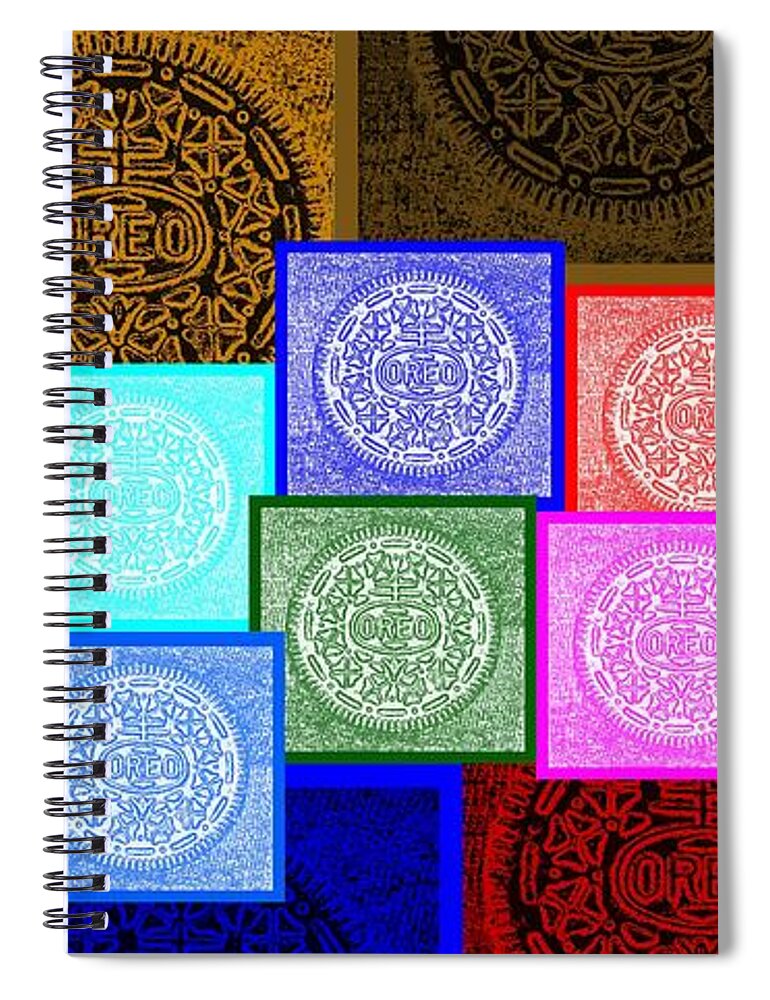 Oreo Spiral Notebook featuring the photograph Oreo Hope Collage 2 by Rob Hans