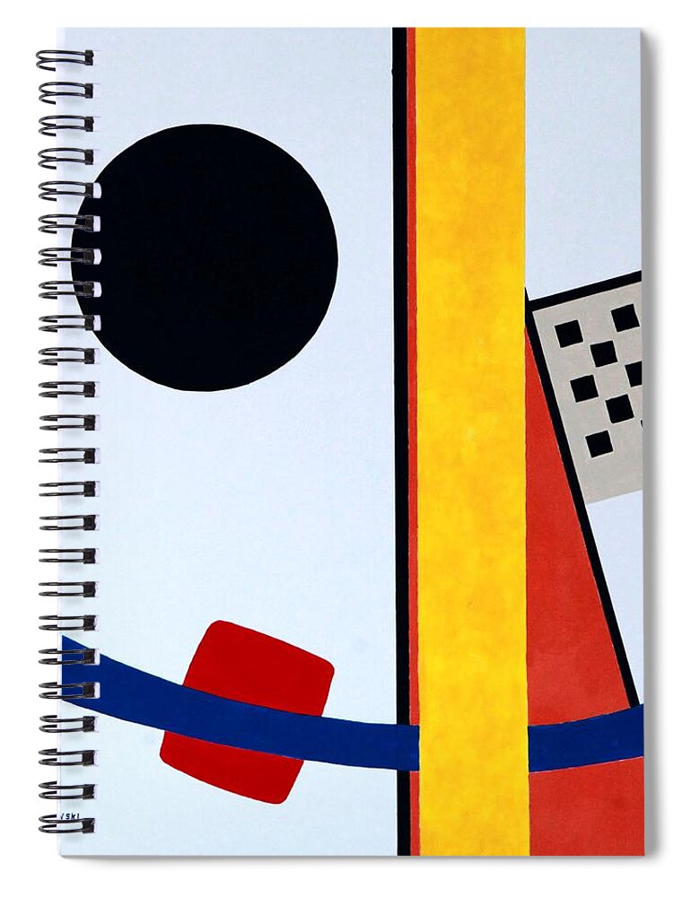 Geometric Spiral Notebook featuring the painting Orion's Belt by Thomas Gronowski
