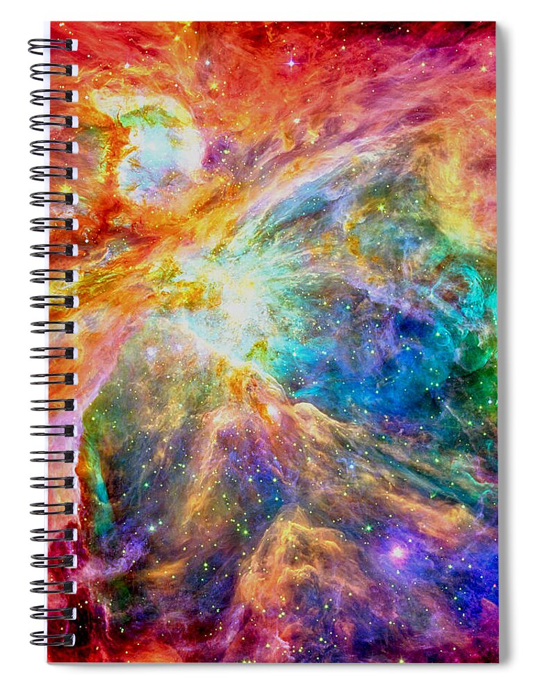Orion Spiral Notebook featuring the painting Orions heart-where the stars are born by Eti Reid
