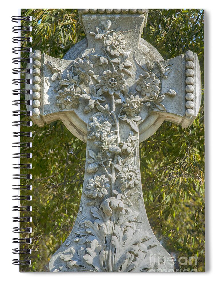 Cross Spiral Notebook featuring the photograph Ornate Cross by Dale Powell