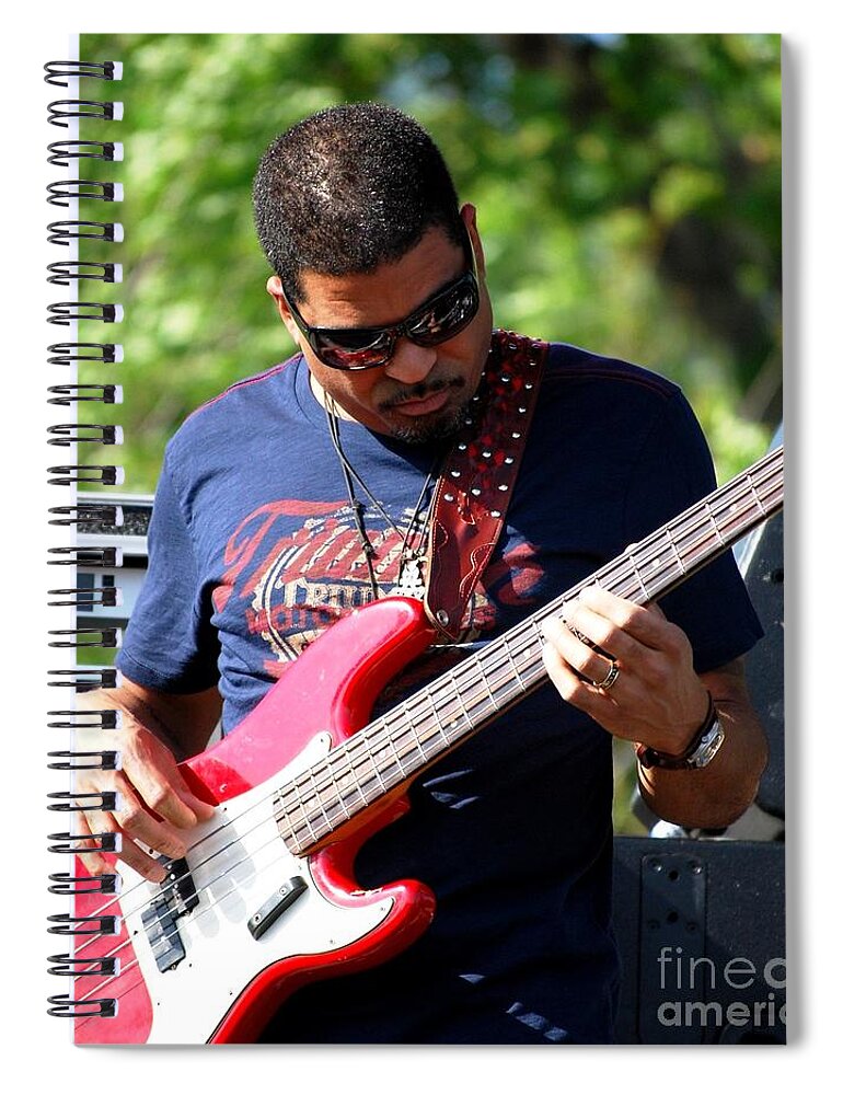 Music Spiral Notebook featuring the photograph Oteil Burbridge by Angela Murray