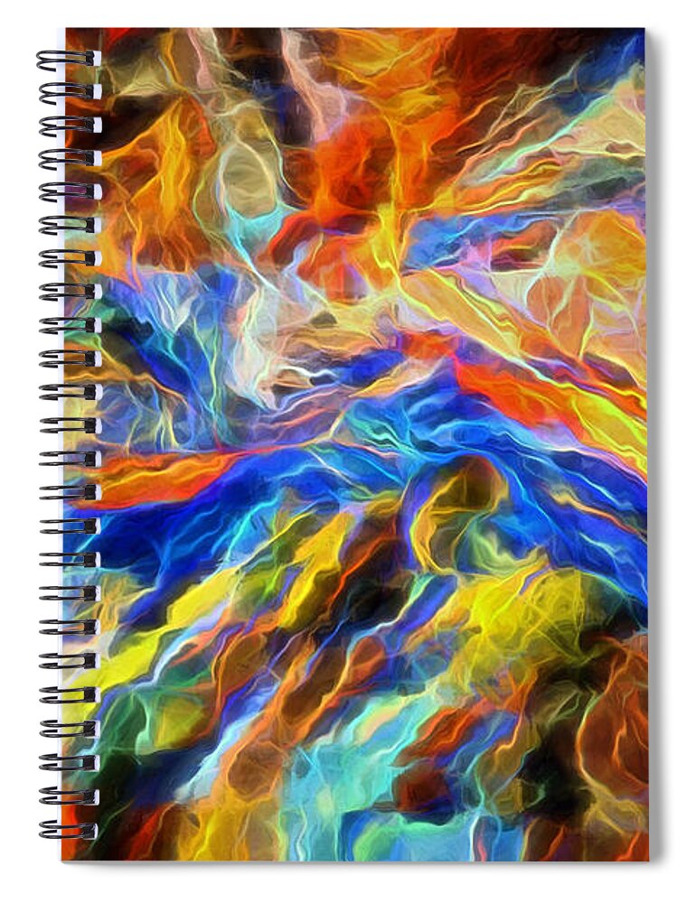 Hebrews 12 Verse 29 Spiral Notebook featuring the digital art Our God is a Consuming Fire by Margie Chapman