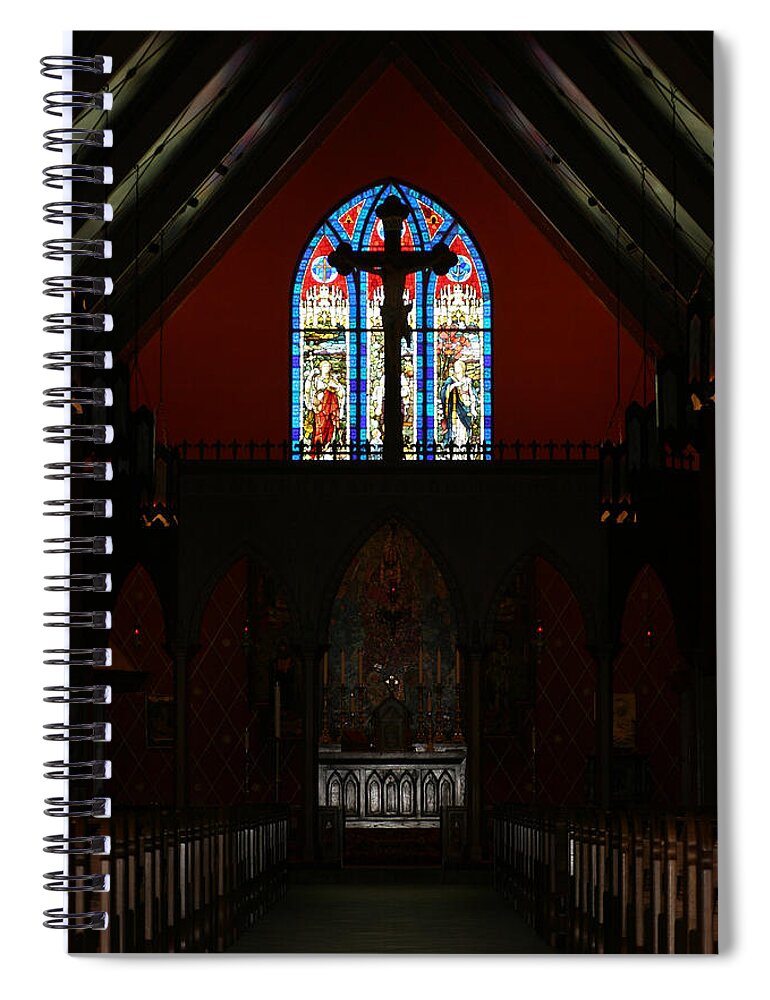 Altar Spiral Notebook featuring the photograph Our Lady of the Atonement by Ed Gleichman