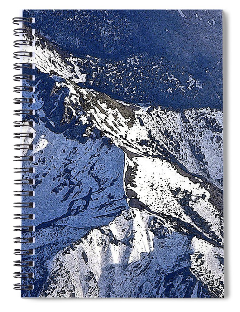 Cascades Spiral Notebook featuring the digital art Over The Cascades by Gary Olsen-Hasek