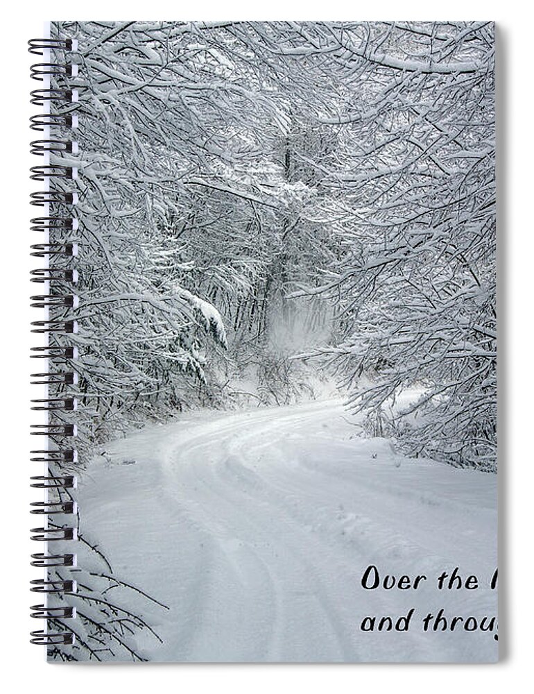 Merry Christmas Spiral Notebook featuring the photograph Over the River by John Haldane