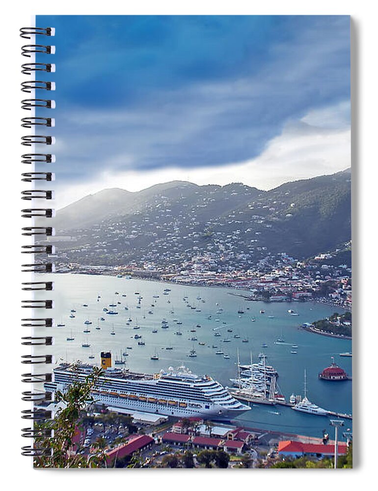 St Thomas Spiral Notebook featuring the photograph Overlooking the bay by Aimee L Maher ALM GALLERY