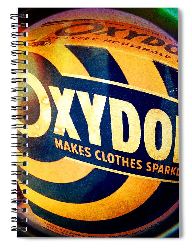 Vintage Soap Product Spiral Notebook featuring the photograph Oxydol Makes Clothes Sparkle by Garry McMichael