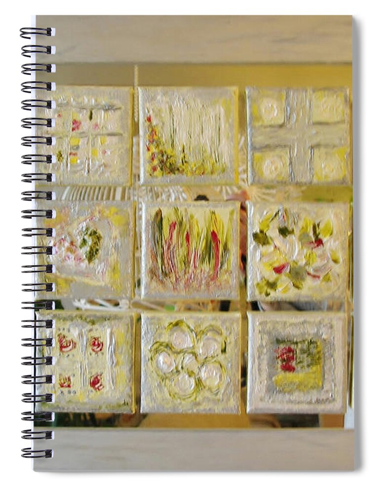 Acryl Painting -mirror Spiral Notebook featuring the painting P2P-4 mirror by KUNST MIT HERZ Art with heart