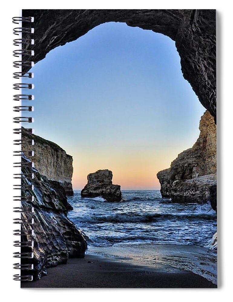 Http://www.facebook.com/spectralight Spiral Notebook featuring the photograph Pacific Coast - 2 by Mark Madere