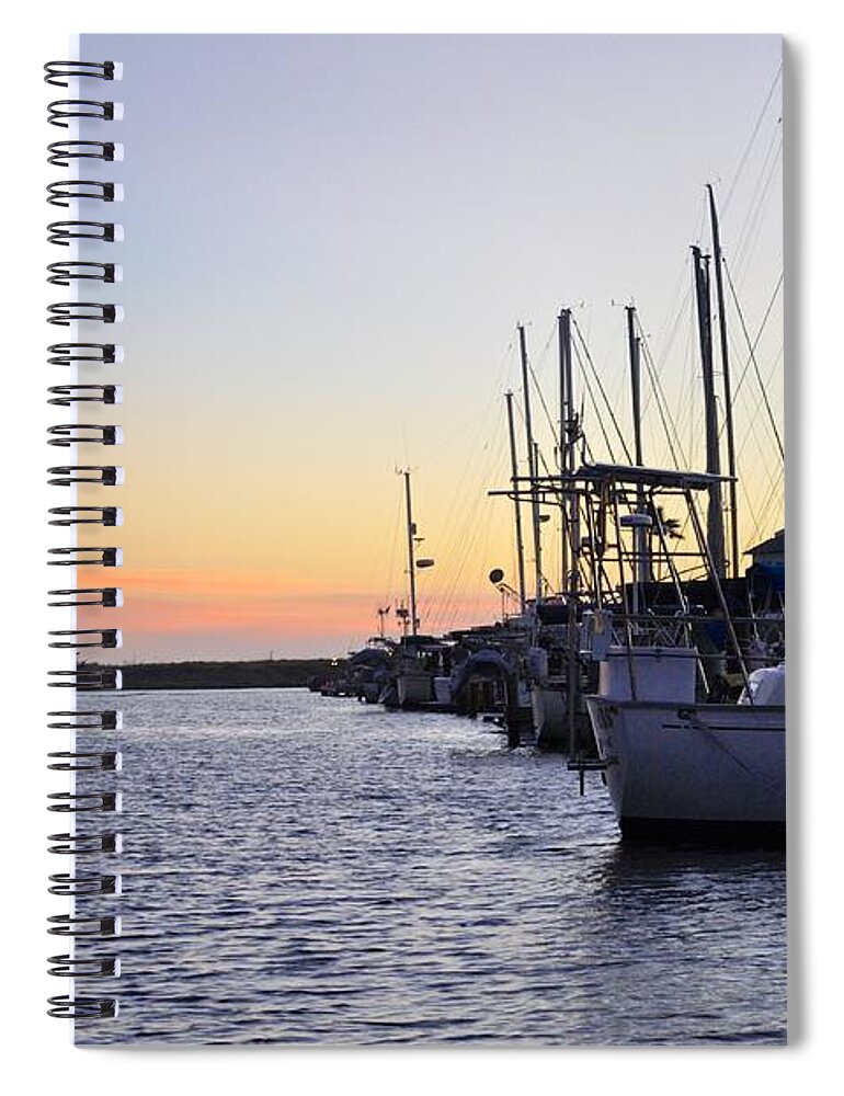 Sailboats Spiral Notebook featuring the photograph Padre Island Schooners by Kristina Deane