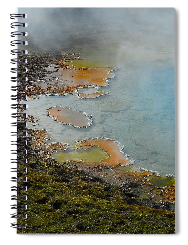 Yellowstone National Park Spiral Notebook featuring the photograph Painted Pool of Yellowstone by Michele Myers