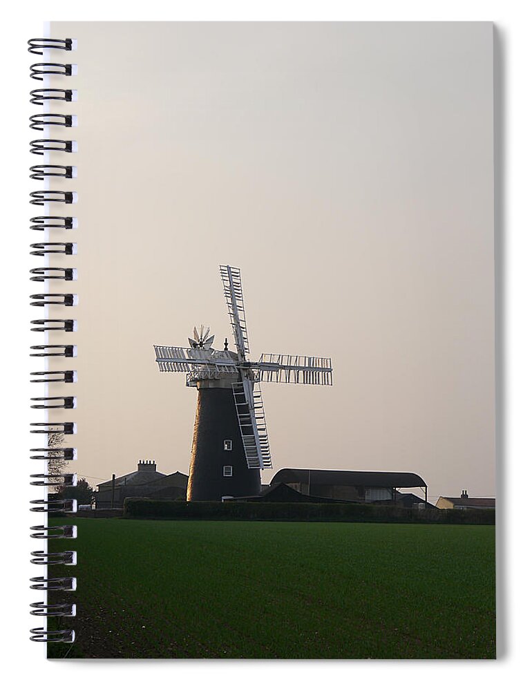 Pakenham Spiral Notebook featuring the photograph Pakenham Windmill 1 by Richard Reeve