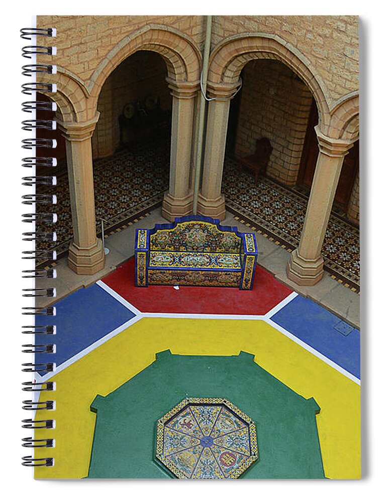 Arch Spiral Notebook featuring the photograph Palace Courtyard by Photo By Bhaskar Dutta