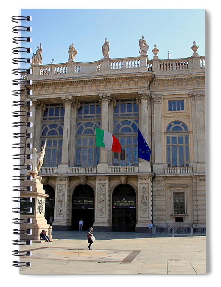 Palazzo Spiral Notebook featuring the photograph Palazzo Madama in Turin by Valentino Visentini