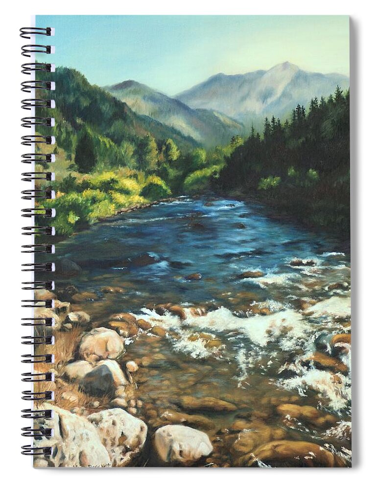 Palisades Creek Spiral Notebook featuring the painting Palisades Creek by Lori Brackett