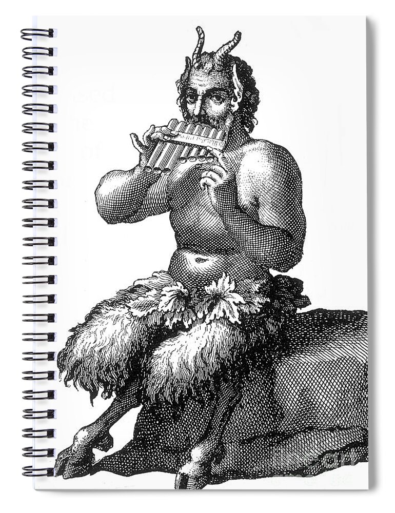 Legendary Spiral Notebook featuring the photograph Greek God Pan by Photo Researchers