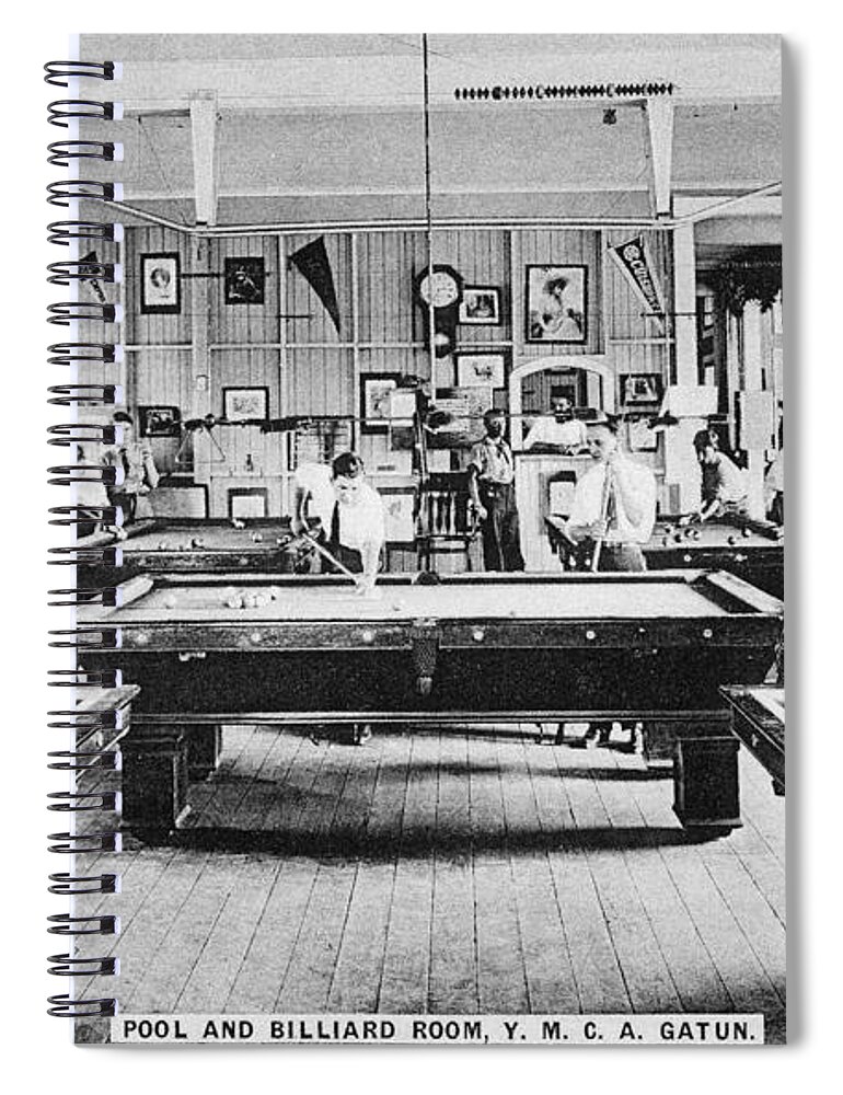 1910 Spiral Notebook featuring the photograph PANAMA YMCA c1910 by Granger