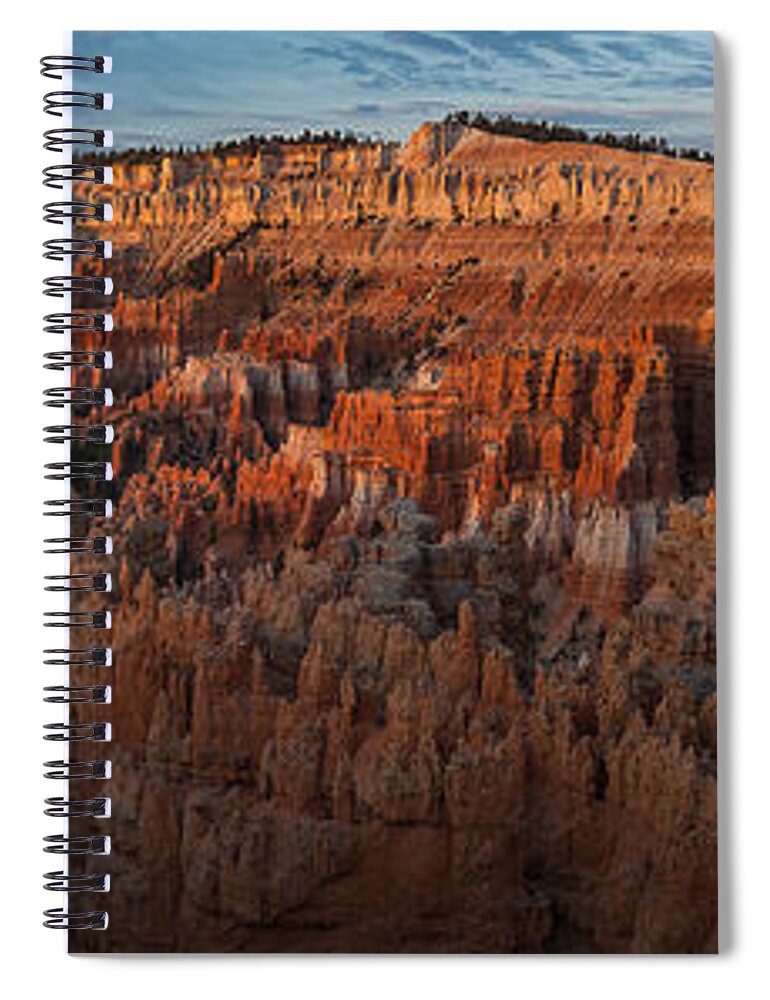 Bryce National Park Spiral Notebook featuring the photograph Panorama of Bryce Canyon Amphitheater by Joan Wallner
