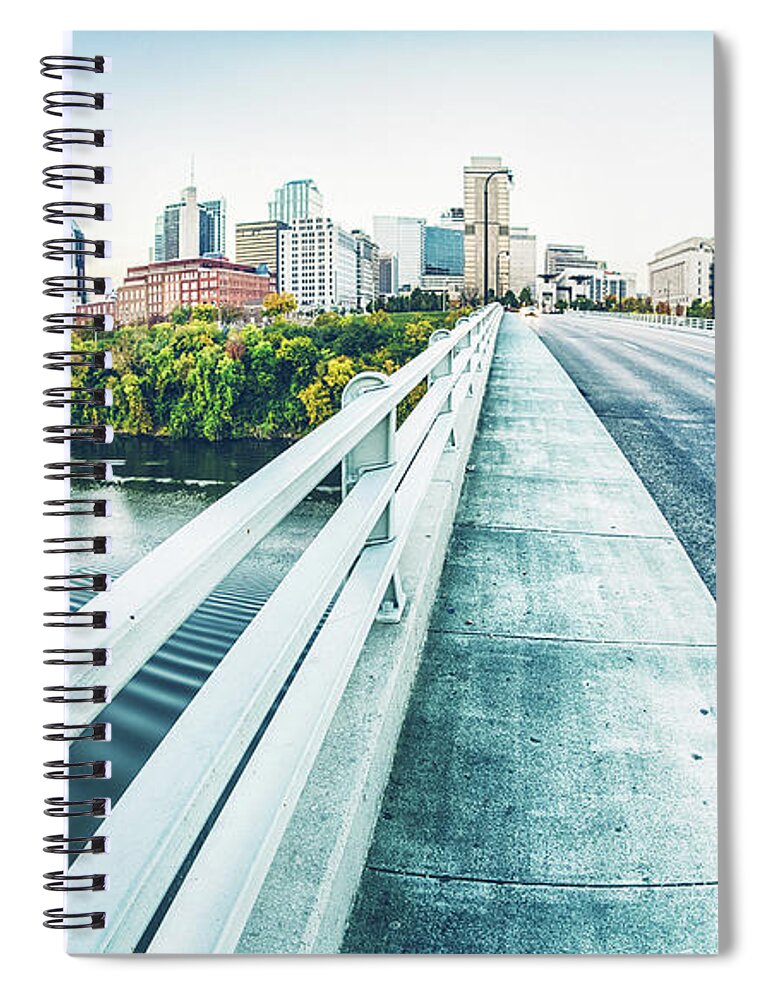 Curve Spiral Notebook featuring the photograph Panorama View Of The Road To Nashville by Moreiso